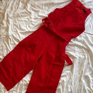 Banana Republic Red Wide Leg Jumpsuit Vibrant and Stylish